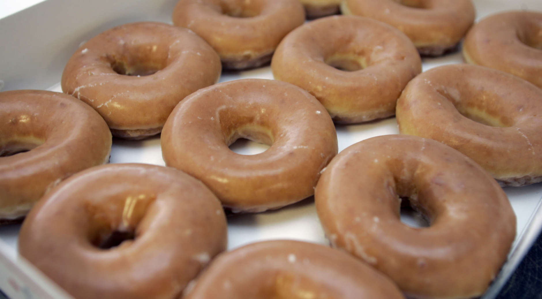 FILE — Krispy Kreme doughnuts are shown in Raleigh, North Carolina, Thursday, April 12, 2007.  (AP Photo/Chuck Burton)