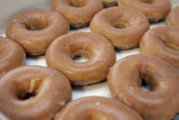 FILE — Krispy Kreme doughnuts are shown in Raleigh, North Carolina, Thursday, April 12, 2007.  (AP Photo/Chuck Burton)