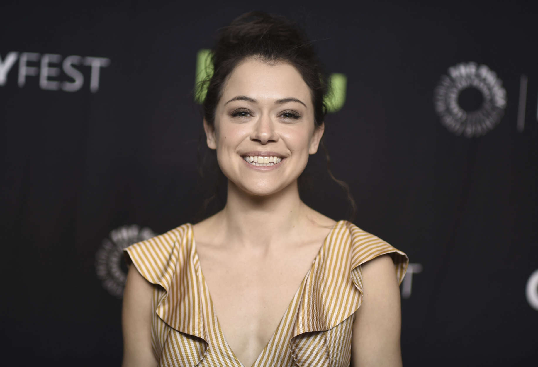 Tatiana Maslany attends the 34th annual PaleyFest: "Orphan Black" event at the Dolby Theatre on Thursday, March 23, 2017, in Los Angeles. (Photo by Richard Shotwell/Invision/AP)
