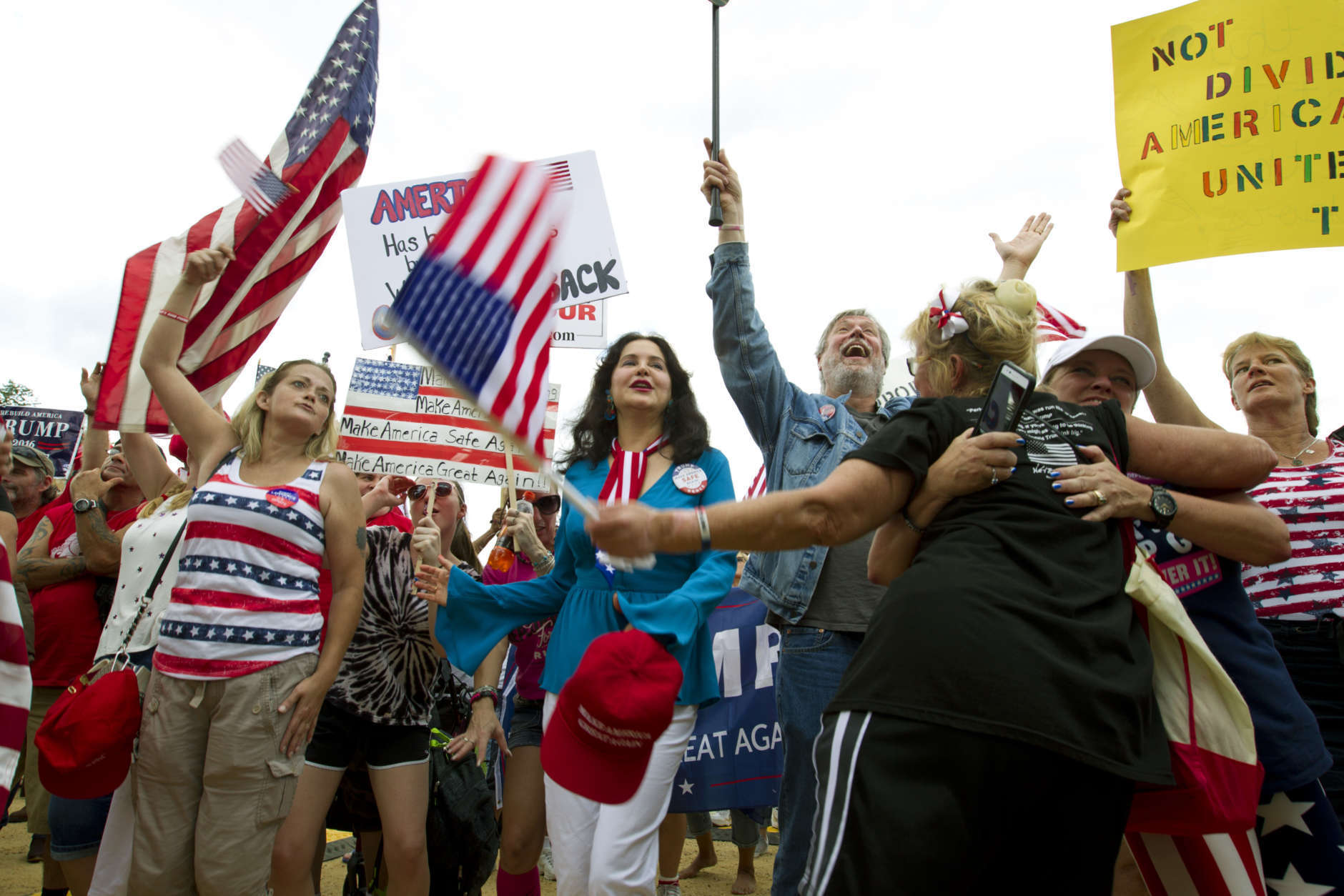 People gather on the National Mall in Washington, Saturday, Sept. 16, 2017, to attend a rally in support of President Donald Trump in what organizers are calling 'The Mother of All Rallies." ( AP Photo/Jose Luis Magana)