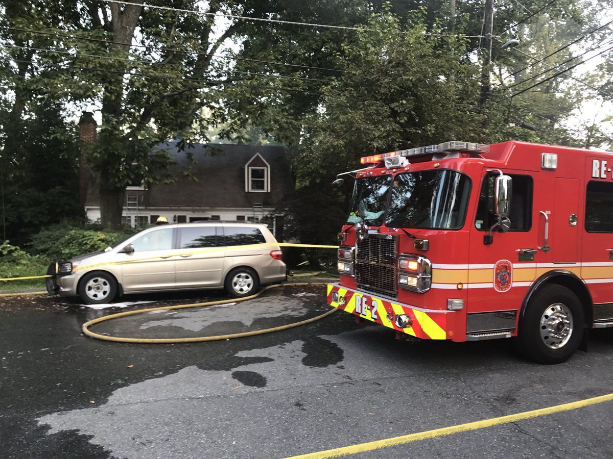 Firefighters responded at 4:20 p.m. Sunday to a home on Danbury Road near Holland Avenue. (Courtesy Montgomery County Fire and Rescue Service) 
