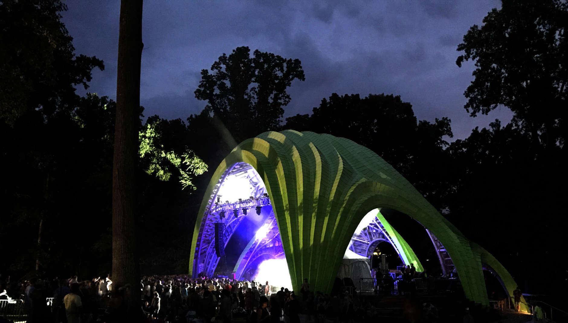 Merriweather Park's new Chrysalis stage shows there is potential for the park's cultural programming to diversify, said OPUS 1 curator and producer Ken Farmer. (Courtesy Howard Hughes Corp.)