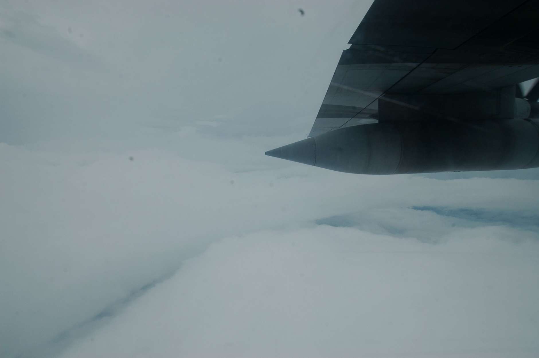 The Hurricane Hunters penetrate the eyewall of major Hurricane Irene as it curves toward the Eastern Seaboard in late August 2011. (WTOP/Dave Dildine)
