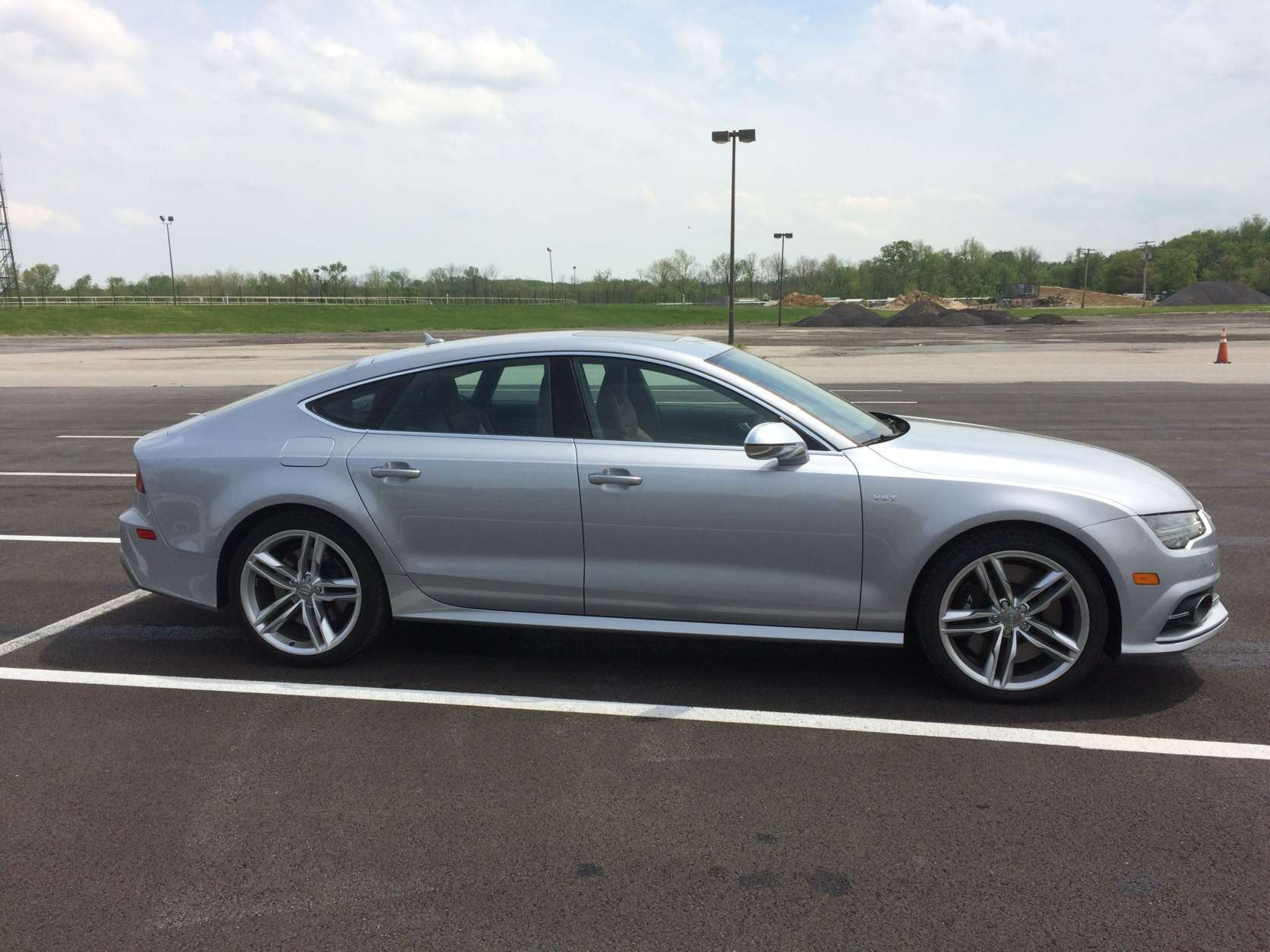 This week Parris tested the $91,000 Audi S7, which comes with a 450 horsepower turbo V-8. He said Audi also has an RS7 Performance version that comes with 605 horsepower. (WTOP/Mike Parris) 