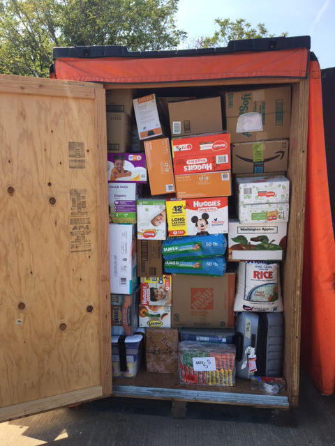 Just some of the supplies collected by Virgin Islands relief.
(Courtesy Ben Steed)