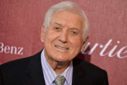 Monty Hall, co-creator and host of 'Let's Make a Deal' died on Sept. 30. He was 96. 
Monty Hall arrives at the Palm Springs International Film Festival Awards Gala at the Palm Springs Convention Center on Saturday, Jan. 4, 2014, in Palm Springs, Calif. (Photo by Jordan Strauss/Invision/AP)