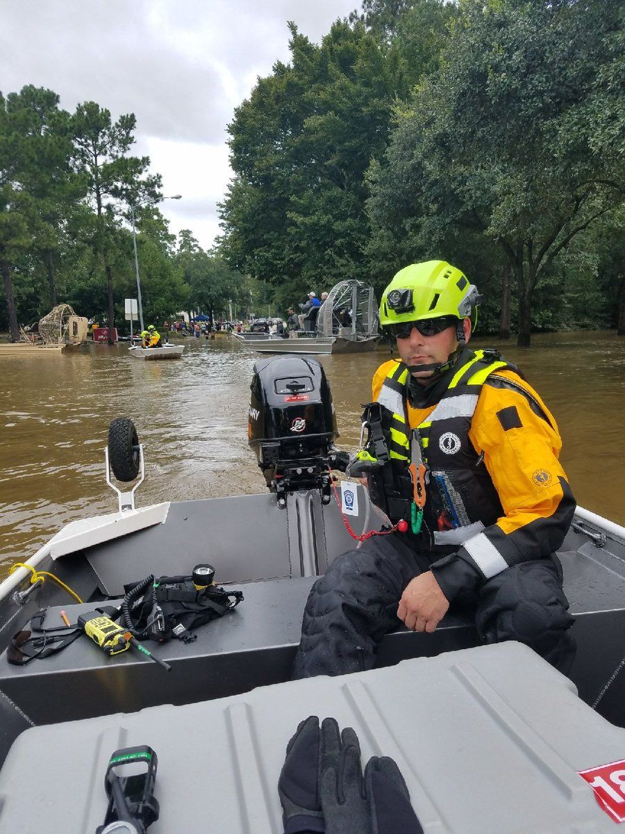Virginia Task Force 1 was among the flat and swift water boat teams working around Kingwood, which is north of Houston. (Courtesy Fairfax County Fire and Rescue)