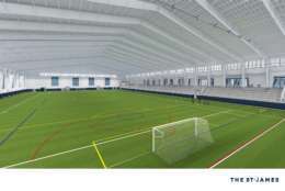 The complex includes a FIFA regulation-sized indoor soccer field. (Courtesy St. James Sports Complex)