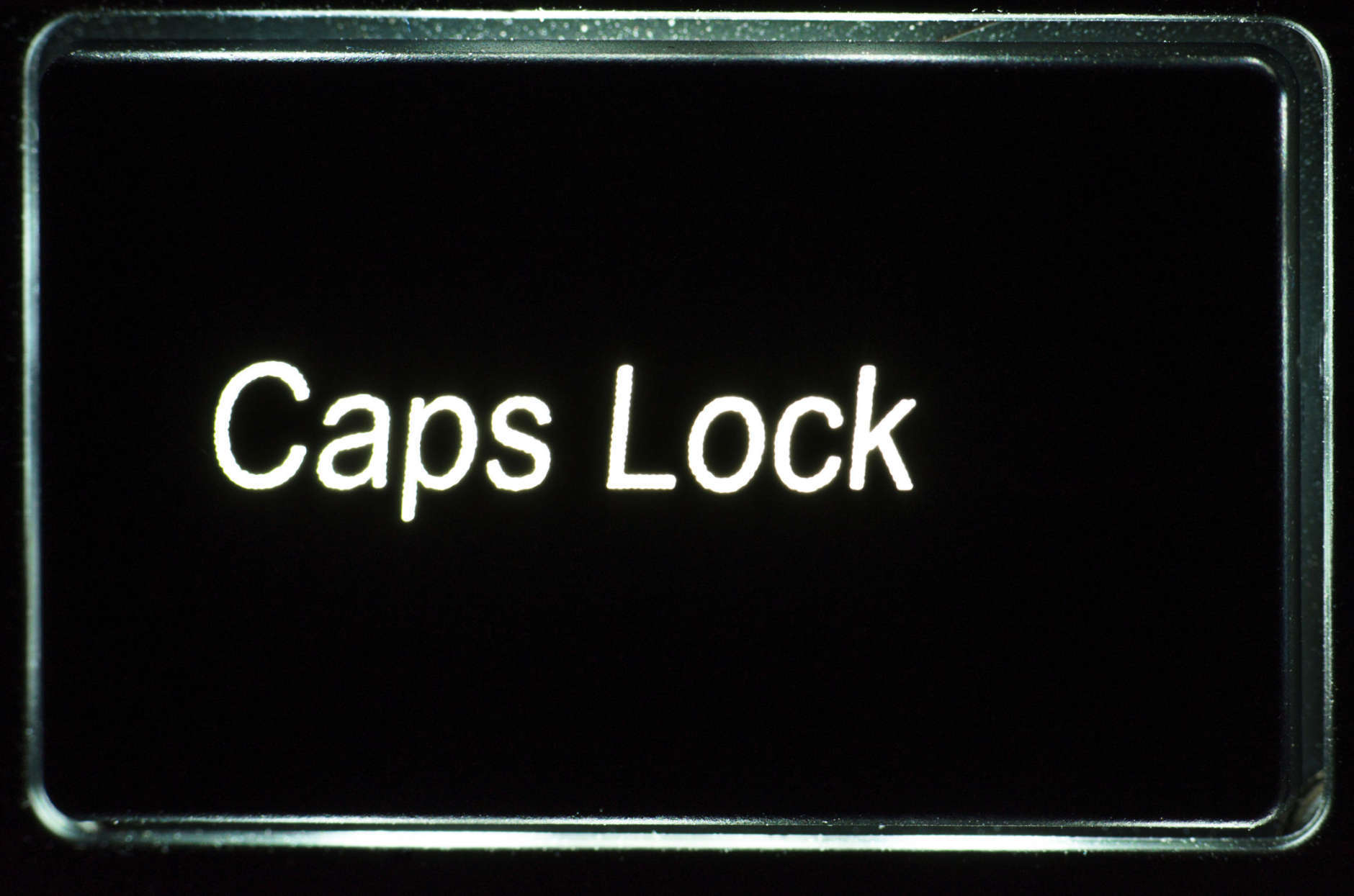 Caps lock button on keyboard