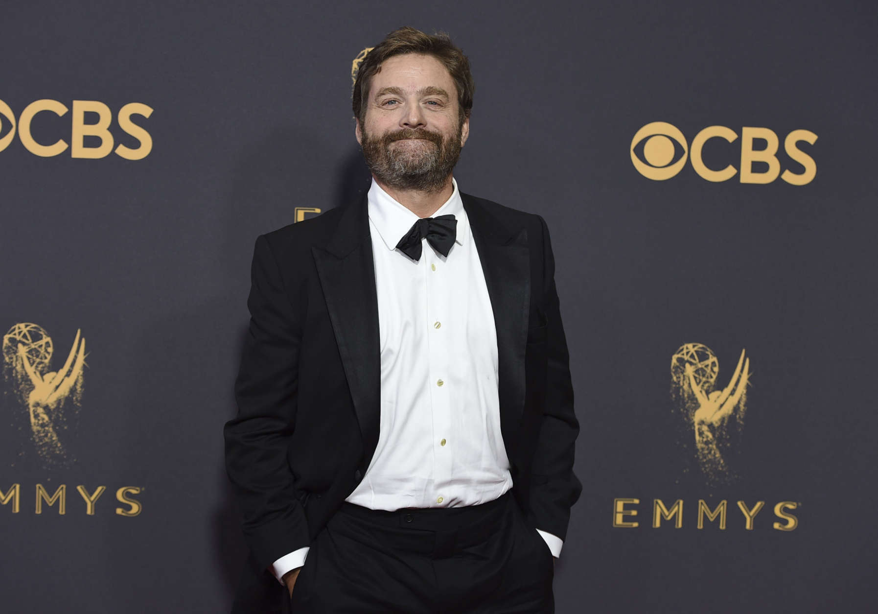 Zach Galifianakis arrives at the 69th Primetime Emmy Awards on Sunday, Sept. 17, 2017, at the Microsoft Theater in Los Angeles. (Photo by Jordan Strauss/Invision/AP)