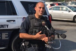 Sgt. Nick Cicale has been on the force for 19 and a half years but never delivered a baby before. "I was scared," he said. (WTOP/Michelle Basch)