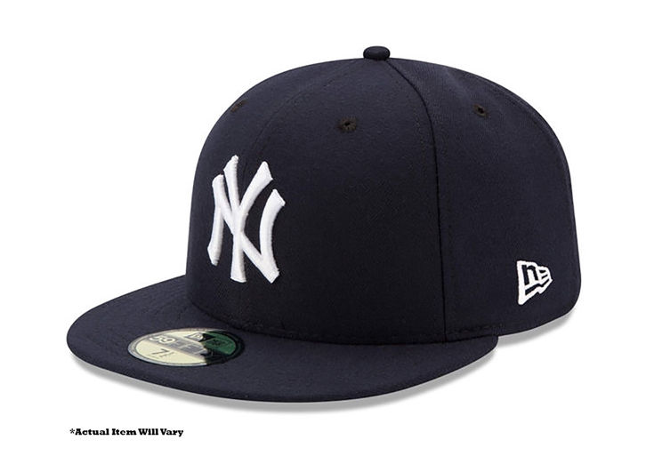 Signed hats like this one will be part of the Yankees-Red Sox auction for Hurricane Harvey relief. (Courtesy New York Yankees/Steinersports.com)
