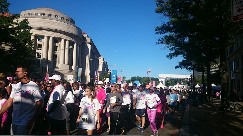 Participants showed support for a variety of people in their lives, including family members, friends and coworkers. (WTOP/Dennis Foley)