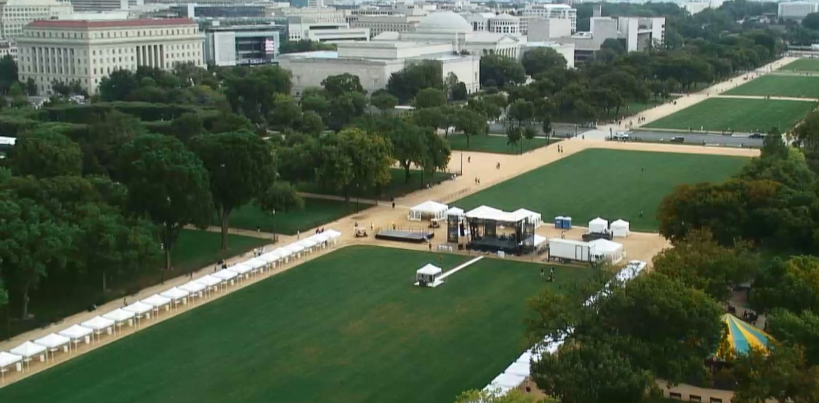 A view of the National Mall Saturday, Sept. 16, 2017, during the rally. (Courtesy EarthCam)