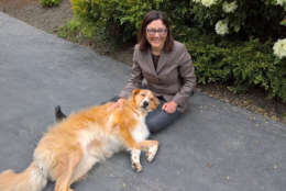 Rep. Suzan DelBene, D-Wash., and her dog, Reily. Reily has been with the DelBenes for one year after they found him wandering around their neighborhood, then learned his owner no longer wanted him. He is 5 years old. (Courtesy Humane Rescue Alliance)