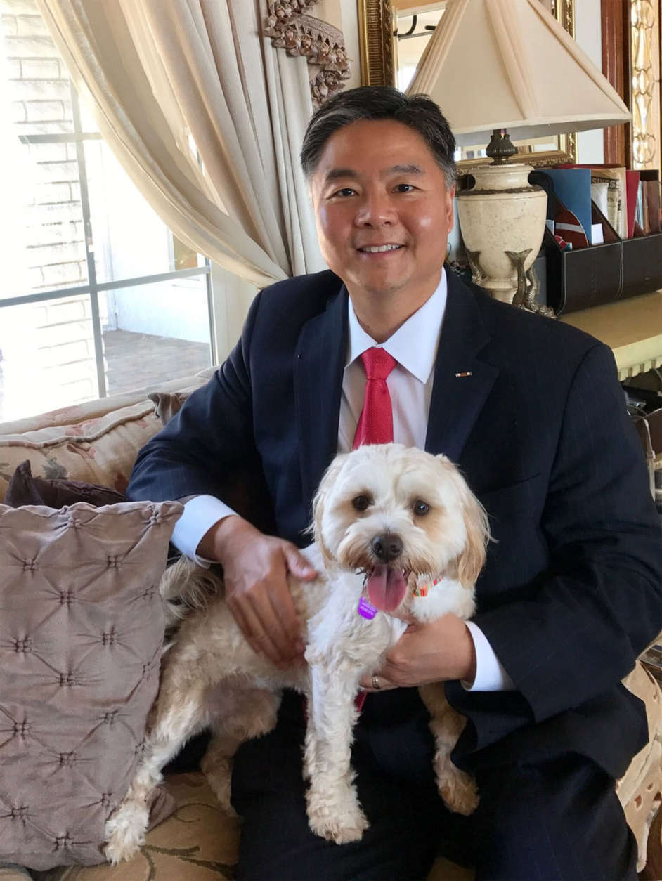 Rep. Ted Lieu, D-Calif., and his pup, Abbot. (Courtesy Humane Rescue Alliance)