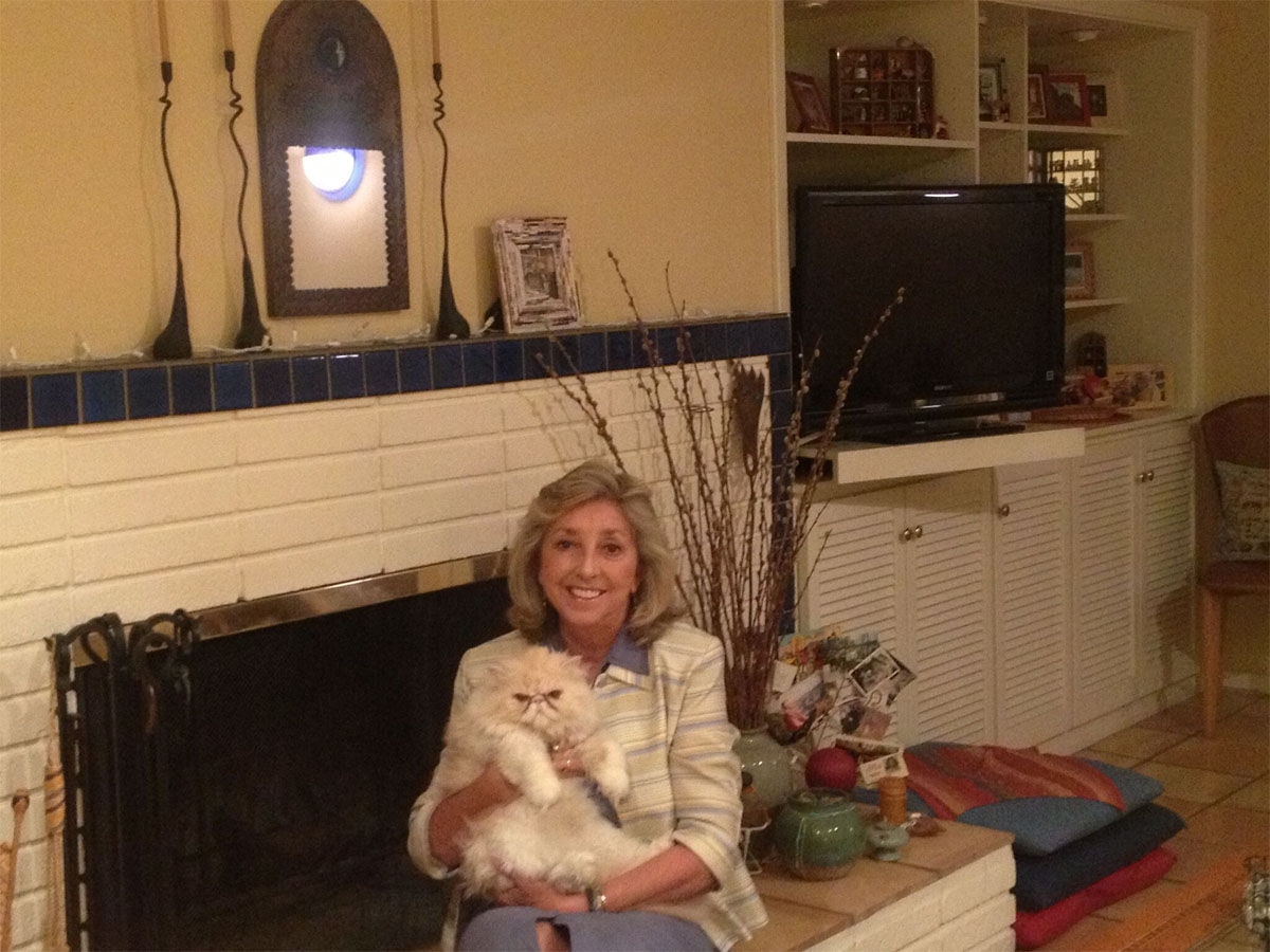 Rep. Dina Titus, D-Nev., and her adopted cat Tio. We may not know the cat’s exact age, but according to the congresswoman, “Tio is ageless.” (Courtesy Humane Rescue Alliance)