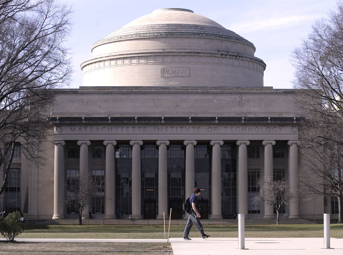 The "Great Dome" atop of building 10 on the campus of the Massachusetts Institute of Technology in Cambridge, Mass.,Monday, April 3, 2017. (AP Photo/Charles Krupa)
