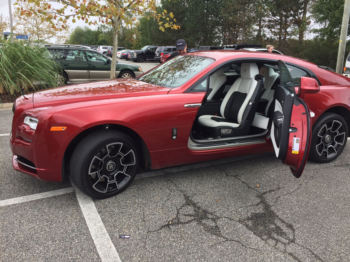 The Wraith’s doors open “backwards,” with hinges on the rear instead of the front. (WTOP/John Aaron)