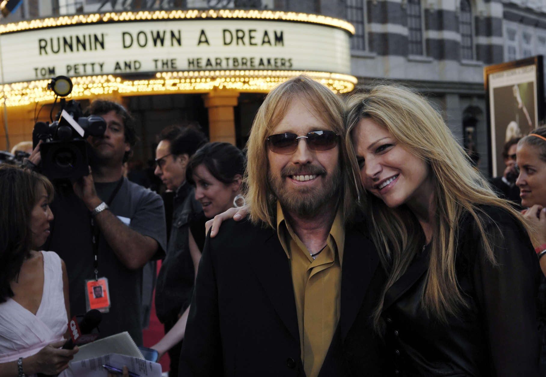 Rock singer Tom Petty and his wife Dana poses at the world premiere of the documentary film "Runnin' Down a Dream: Tom Petty and the Heartbreakers," at Warner Bros. Studios in Burbank, Calif., Tuesday, Oct. 2, 2007. (AP Photo/Chris Pizzello)