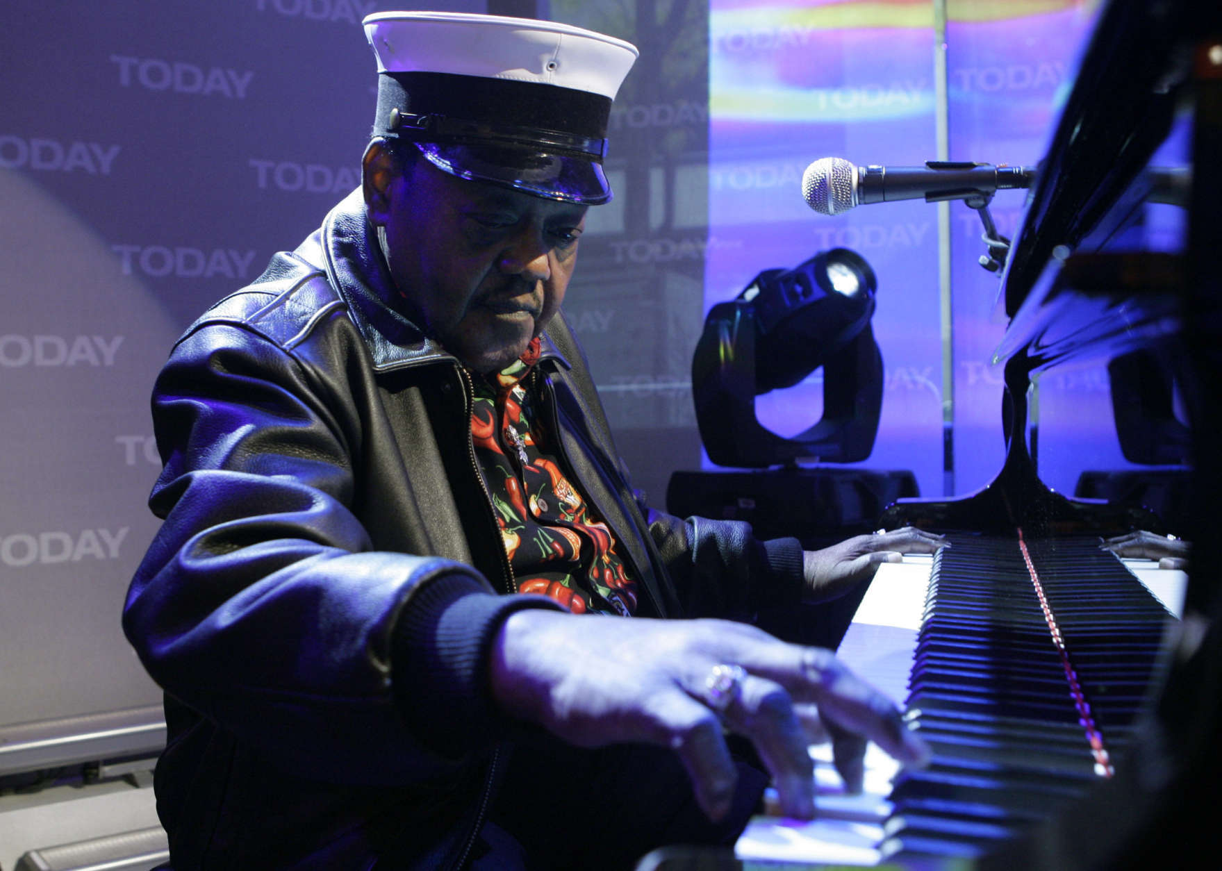 Music legend Fats Domino performs on the NBC "Today" television show in New York, Friday, Nov. 9, 2007.  (AP Photo/Richard Drew)