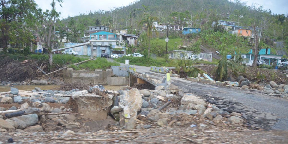 Loíza sits around 18 miles east of San Juan, Puerto Rico, and the destruction here is widespread. (Photo courtesy of NAB's Suzanne Raven, @broadlyserving)