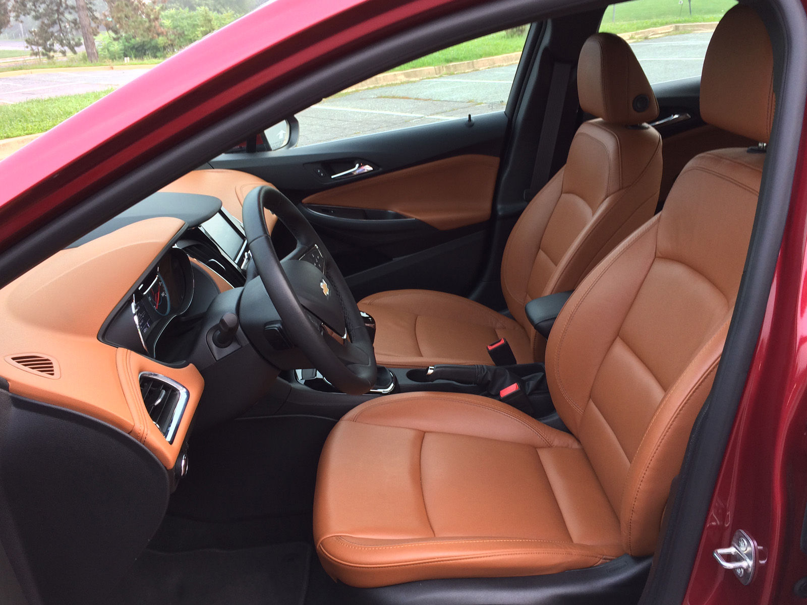 Chevy stepped up the interior with last year’s redesign. The materials are improved but there is still a good amount of hard, but better, looking plastics. (WTOP/Mike Parris)