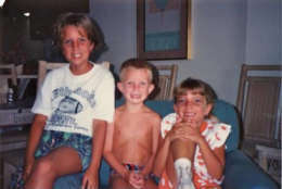 From left to right, Ashley, Vincent and Lauren Carrano in the summer of 1993 in Myrtle Beach, Florida. One year later, Lauren was diagnosed with Leukemia. She died in 1996 a few weeks before her ninth birthday. (Courtesy Vincent Carrano)