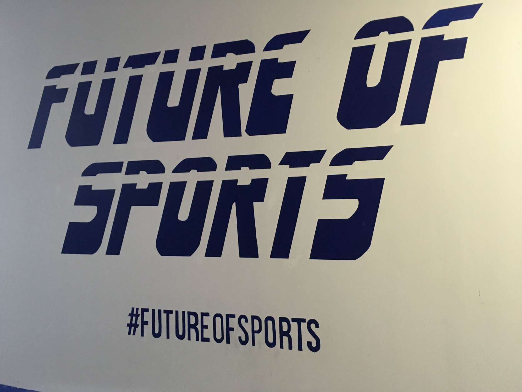 Nicole Pinedo, founder of Made in the District, showcases her new interactive pop-up exhibit "The Future of Sports" at 700 H St. NE through the end of November. (WTOP/Noah Frank)