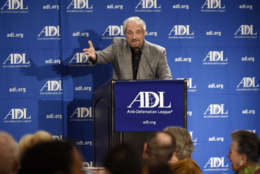 BEVERLY HILLS, CA - NOVEMBER 07: Actor and activist Hal Linden, speaks during salute to Abraham Foxman by the Anti-Defamation League (ADL) 2014 Annual Meeting at The Beverly Hilton November 07, 2014 in Beverly Hills, California. (Photo by Kevork Djansezian/Getty Images)