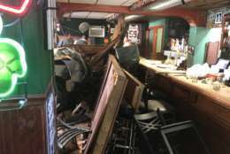 A car crashed into a  restaurant in Upper Marlboro Tuesday afternoon, injuring several of the people inside. (Courtesy Ret. Chief Judge C. Philip Nichols)