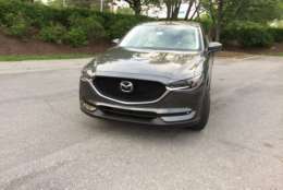 The 2017 Mazda CX-5 Grand Touring has updated its front end with new headlights and a new grill. (WTOP/Mike Parris) 