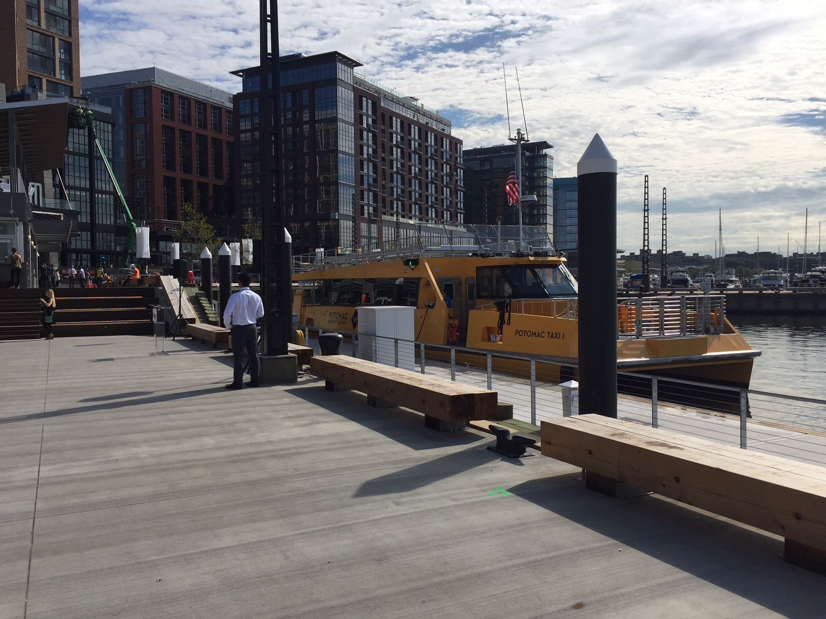 Starting Thursday, The Potomac Water Taxi will connect The Wharf with both Georgetown and Old Town Alexandria. (WTOP/Jack Pointer)
