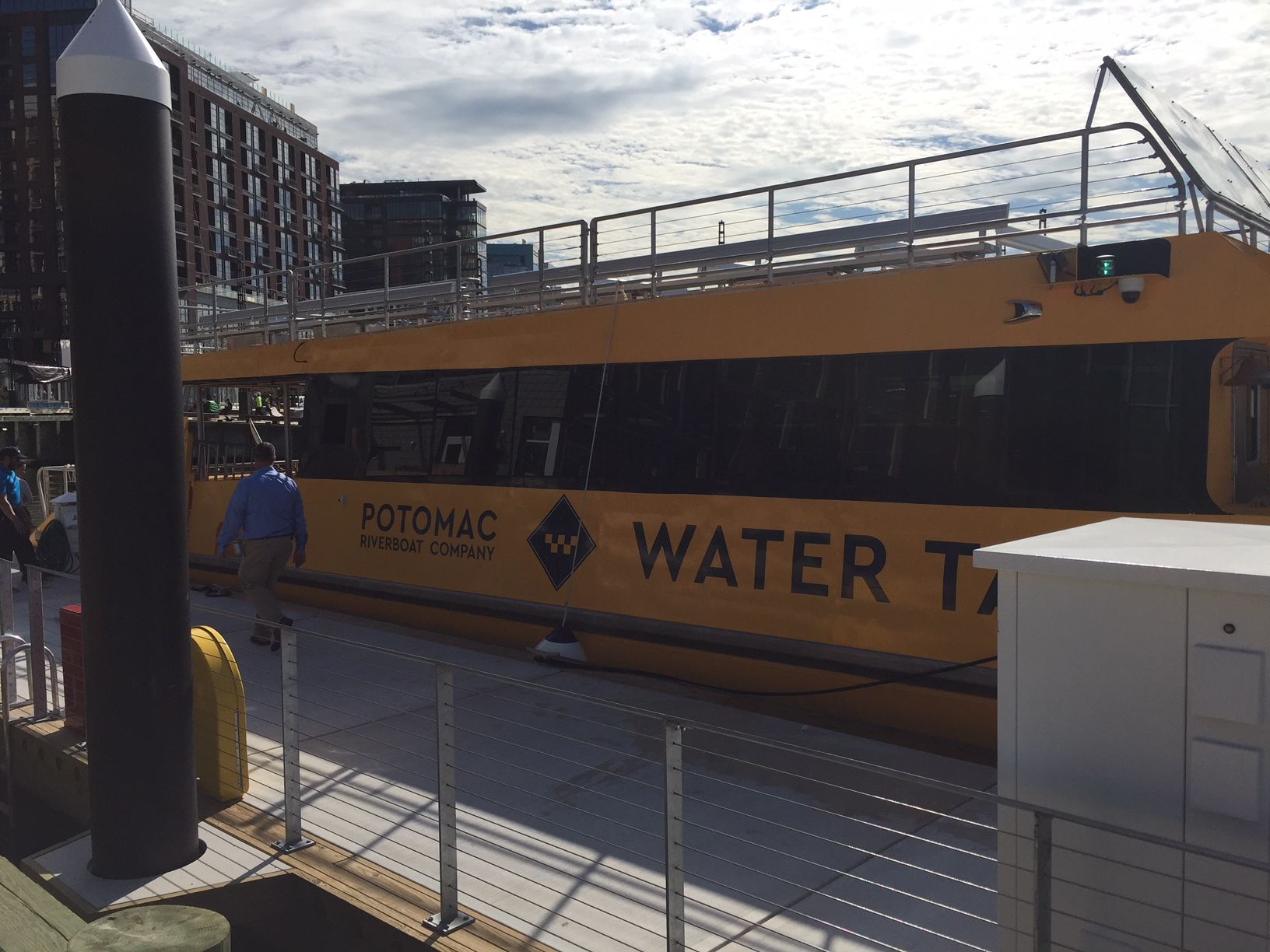 Starting Thursday, The Potomac Water Taxi will connect The Wharf with both Georgetown and Old Town Alexandria. (WTOP/Jack Pointer)
