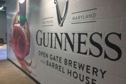 Guinness opens the doors Friday to its test taproom in Halethorpe, Maryland, offering a first look at what will be the Guinness Open Gate Brewery & Barrel House, a brewery and visitors center. (WTOP/Jack Pointer)