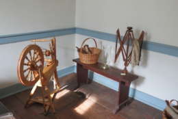 The spinning wheel inside the Old Stone House. (Courtesy Dana Dierkes) 