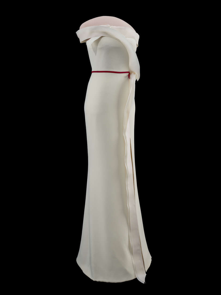 Designer Hervé Pierre said he likes the gown for its simplicity. (Courtesy Smithsonian's National Museum of American History)