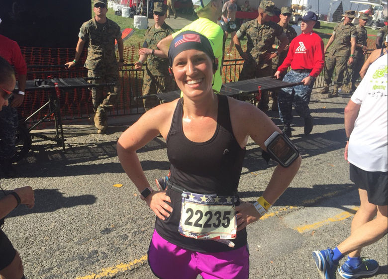 WTOP's Sarah Beth Hensley documented her marathon training along the way and completed the marathon on Sunday. (WTOP/John Domen)