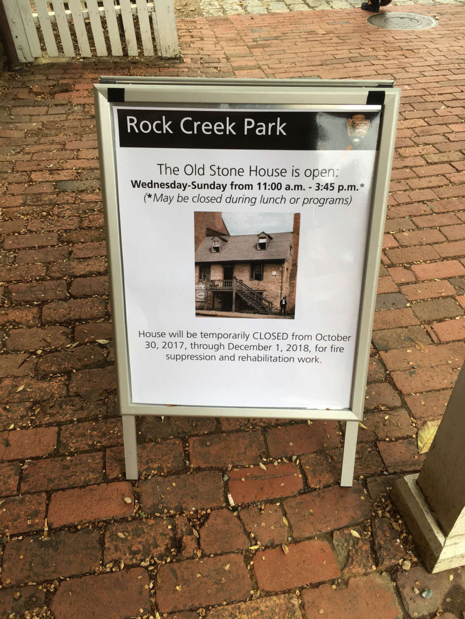Georgetown's Old Stone House, one of the oldest buildings in D.C. will be closed the next year for restoration work and upgrades. (WTOP/Liz Anderson)