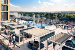 The Channel's pool deck overlooks the Potomac River. (Courtesy The Wharf)