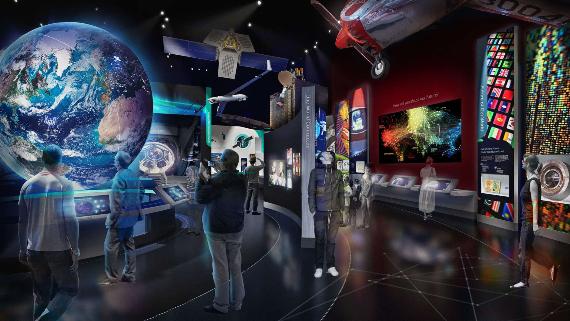 The "One World Connected" exhibit. (Copyright: Smithsonian Institution)