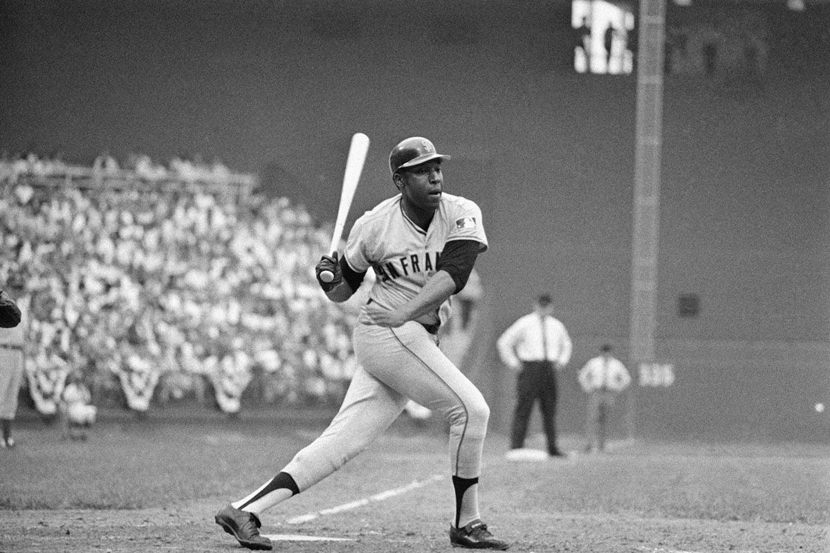 San Francisco's Wille McCovey takes the honors in All-Star game in Washington, July 23, 1969. His two home runs tied an All-Star record and helped the National League defeat the American League, 9-3. (AP Photo)