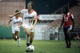 One of the greatest players ever Johan Cruyff who played for the Washington Diplomats in 1980 and 1981.  Photo from Aug. 16, 1981. (Courtesy Tony Quinn)