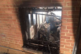 The estimated damage to a Silver Spring apartment that caught fire Tuesday, Oct. 17, 2017 is $100,000. (Courtesy Montgomery County Fire and Rescue)