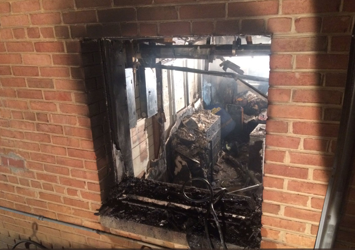The estimated damage to a Silver Spring apartment that caught fire Tuesday, Oct. 17, 2017 is $100,000. (Courtesy Montgomery County Fire and Rescue)