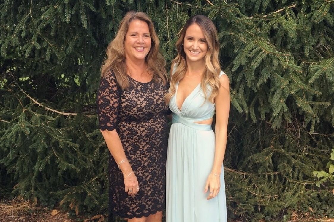 This is a photo of Tina Frost posing with her mother before the Last Vegas shooting.