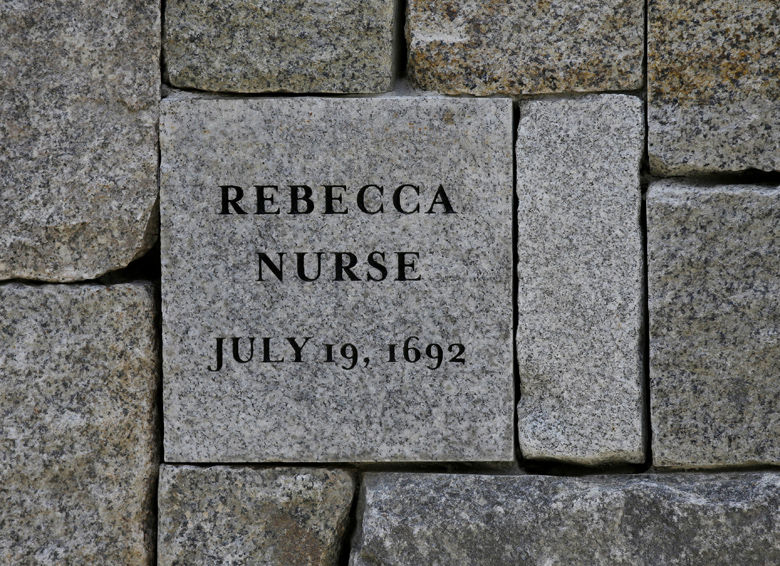 Rebecca Nurse was one of five women hanged as witches 325 years ago at Proctor's Ledge during the Salem witch trials who are being remembered in a noon ceremony at the site of their death, pictured here, Wednesday, July 19, 2017, in Salem, Mass. Sarah Good, Elizabeth Howe, Susannah Martin, Nurse and Sarah Wildes were hanged as witches on July 19, 1692. It was the first of three mass executions at the site on Proctor's Ledge. (AP Photo/Stephan Savoia)
