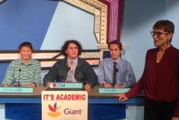 On "It's Academic," Wilson  competes against Sherwood and Paint Branch high schools. The show aired Jan. 6, 2018. (Courtesy Facebook/It's Academic)