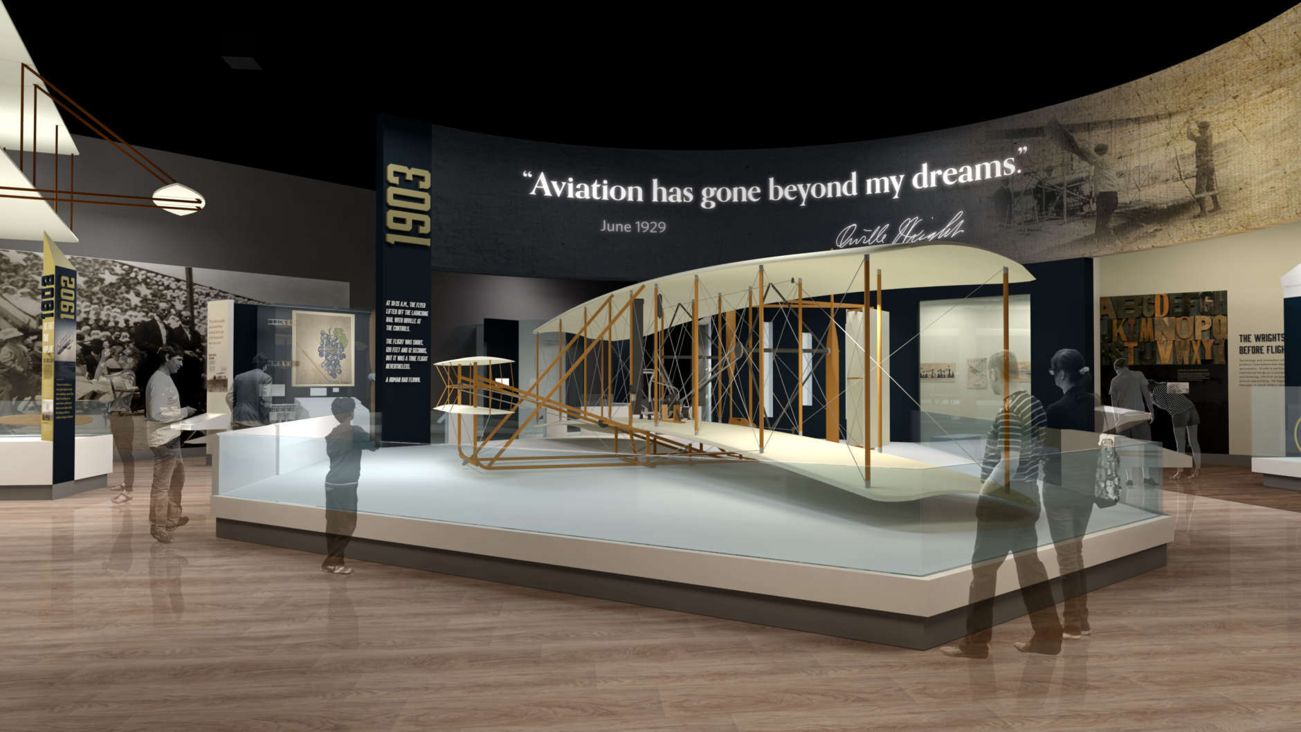 "The Wright Brothers" exhibit. (Copyright: Smithsonian Institution)