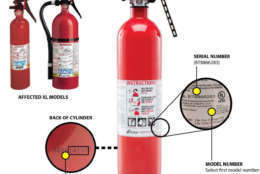 A look at the fire extinguishers being recalled. (Courtesy Kidde)